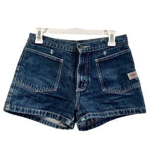 Vintage 90s Guess Blue Denim Jean Shorts Size 29